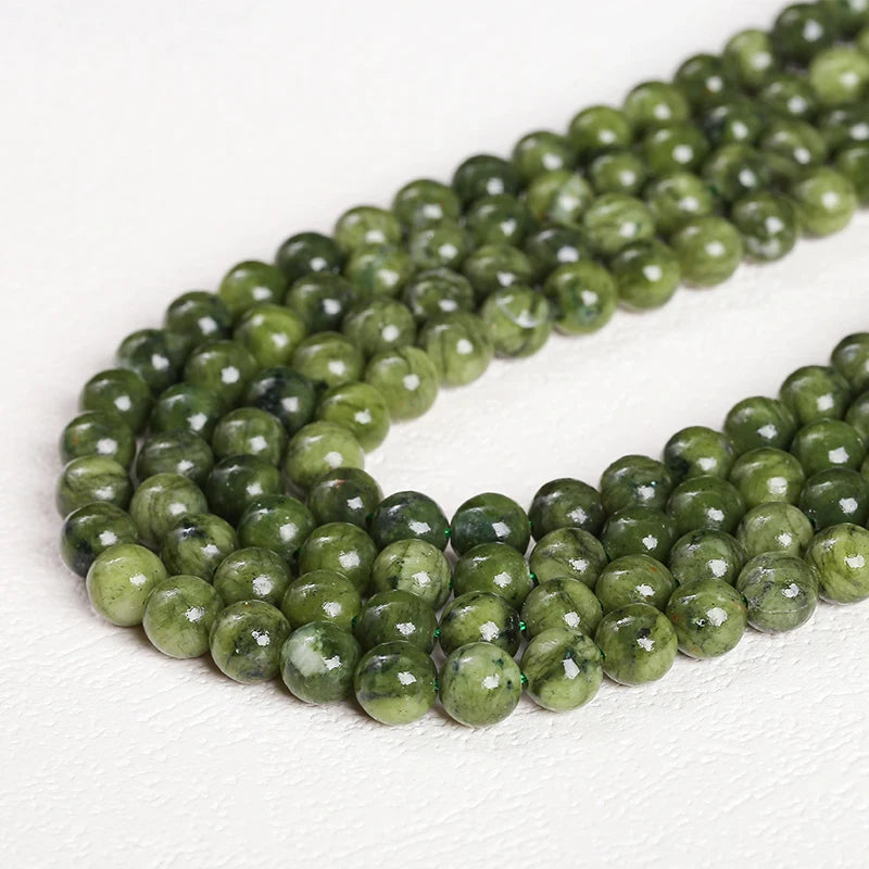 4 6 8 10mm Natural Stone Dark Color Southern Jade Beads Round Loose Spacer Jasper For Jewelry Making Diy Necklace Bracelet