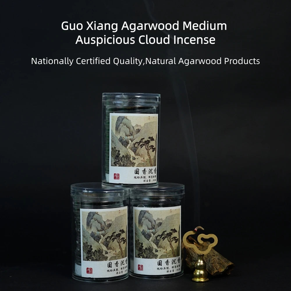 Guo Xiang Agarwood Medium Auspicious Cloud Incense 10 Pcs