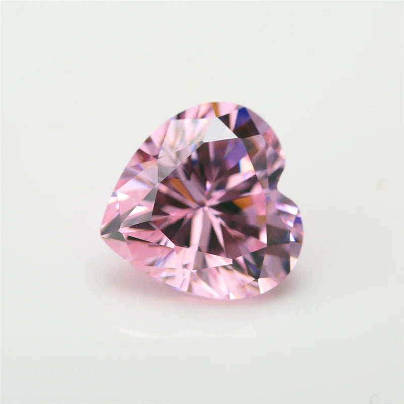 Size 3x3mm~10x10mm Heart Shape Loose Cubic Zirconia Stone 5A Zircon CZ Synthetic Gemstone For Jewelry