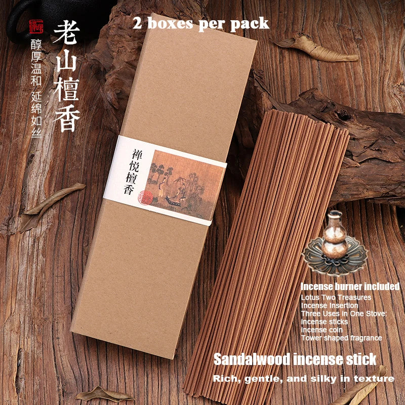 2 Boxes Ancient Method Natural Incense Stick, Agarwood Sandalwood, Incense Holder, Aid meditation Relax, Home Hotel, Custom Whol