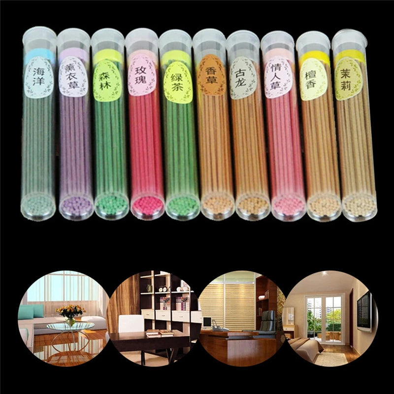 50 Sticks Incense Household Meditation Air Purify Odor Remove Supplies for Bedroom Dormitory Bathroom Toilet Odor Remove 87HA
