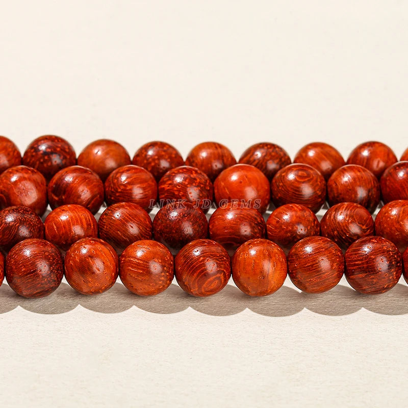 1 Strand Natural Wooden Bead Green Sandalwood Bead Round Loose Spacer Bead for Jewelry Making DIY Bracelet Necklace Accessory