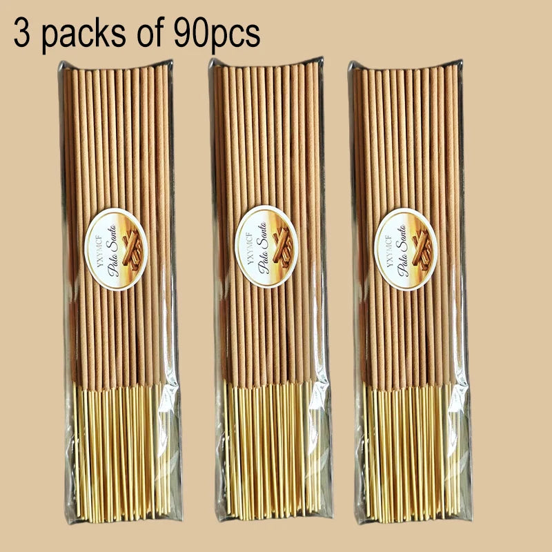 30/90pcs Natural Palo Santo Incense Sticks Premium Peruvian Sacred Wood Fragrance Suitable for Yoga Meditation Purifying Ideal