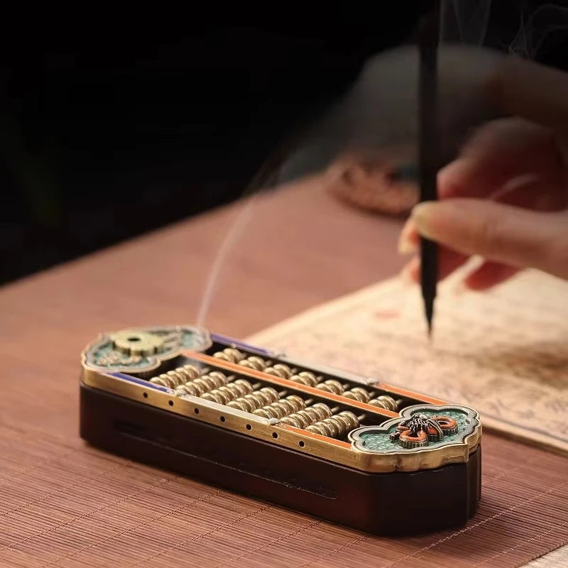 Chinese-style Wood Incense Box & Incense Burner, Household Indoor Decor for Agarwood and Sandalwood, Religious Desktop Ornament
