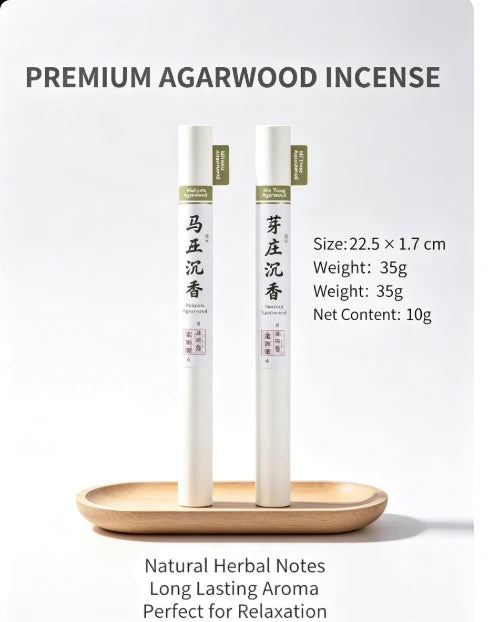 Natural  Incense Sticks, Nha Trang & Malaysia Handmade Incense Stick, Pure Agarwood Line Incense for Meditation, Yoga, Home