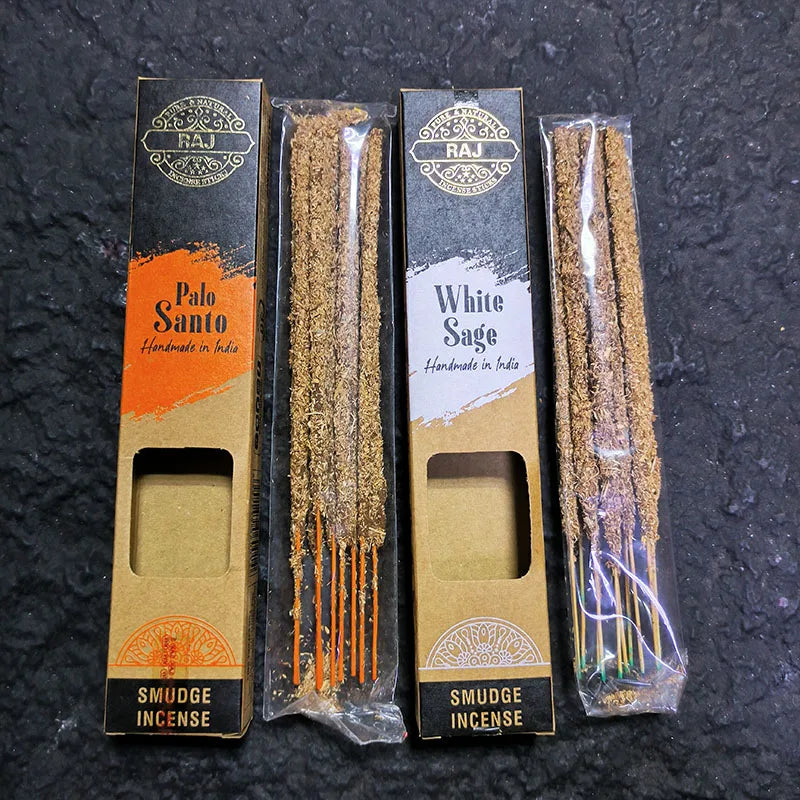 Natural Handmade in Indian White Sage Incense Sticks Resin Palo Santo Argentinian Lavender Jasmine Flavor Scents for Home