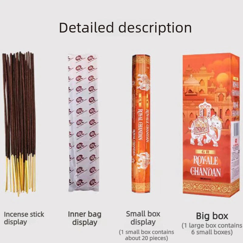 120 Sticks/Lot Natural Sandalwood OUDH Palo Santo Indian Incense Sticks Purifying Air Deodorization Aromatherapy Scents for Home