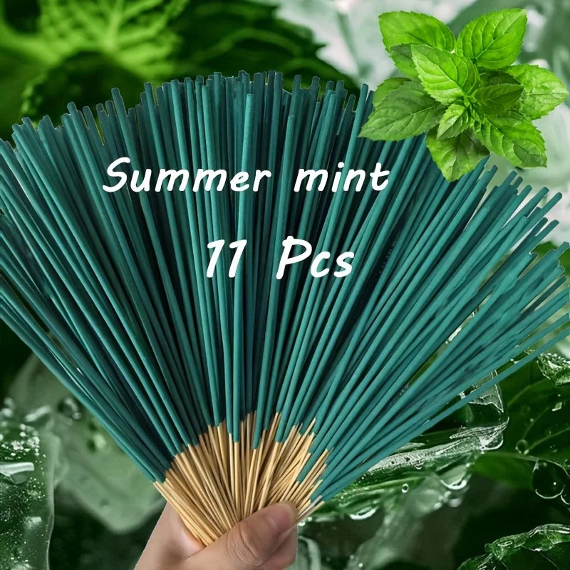 Cooling Mint Incense Sticks Purify the Air, 11/41/81/139/181 Sticks/Pack, Mint Flavor, 22.0cm , Suitable for Yoga and Meditation, Home, Living Room, Tea Room, Hotel, Outdoor Activities, Easy to Carry