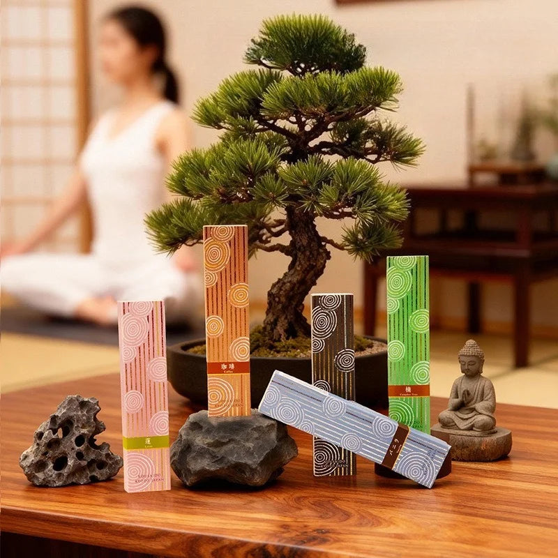 Japan Osmanthus Jasmine Incense Stick Household Temple Worship Meditation Promotes Sleep Calms Mind Removes Odors Joss Stick