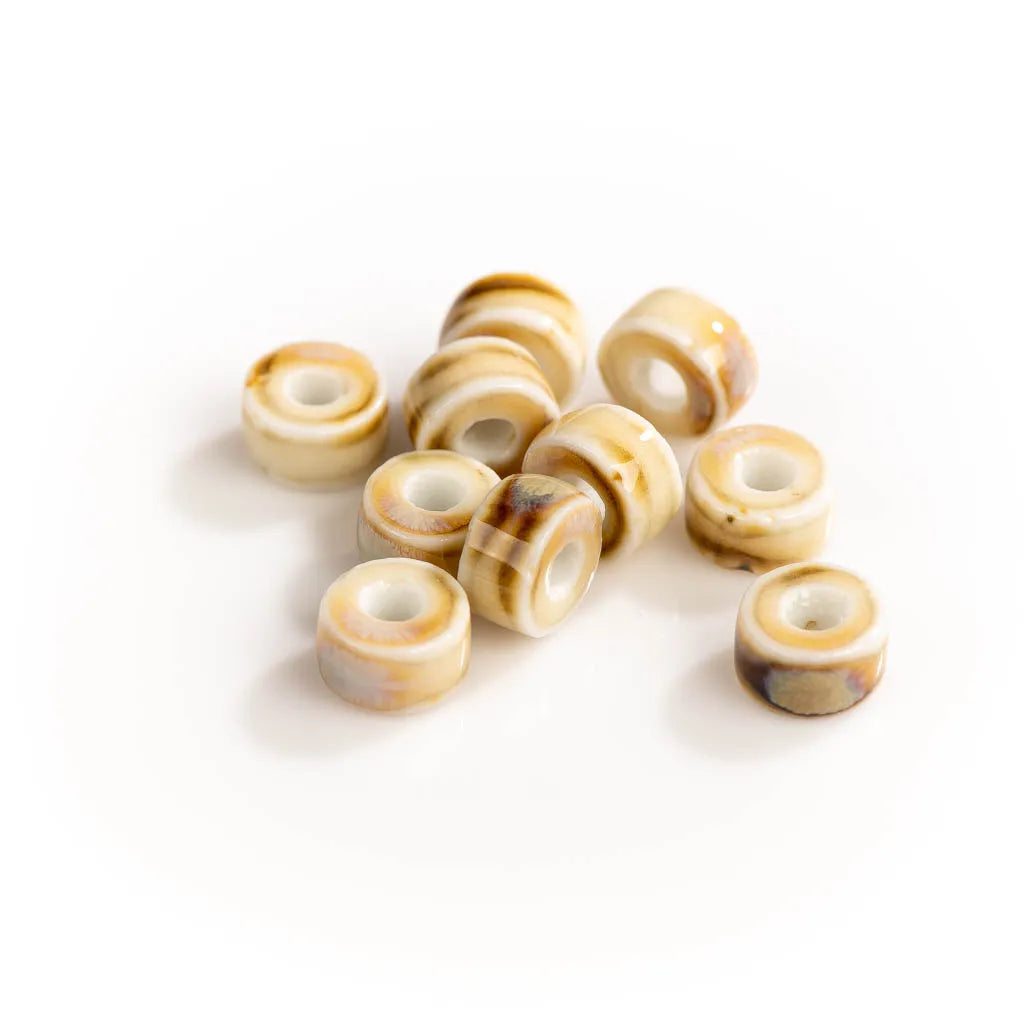 10mm Vintage Ceramic Beads 20pcs Handmade Jewelry Making