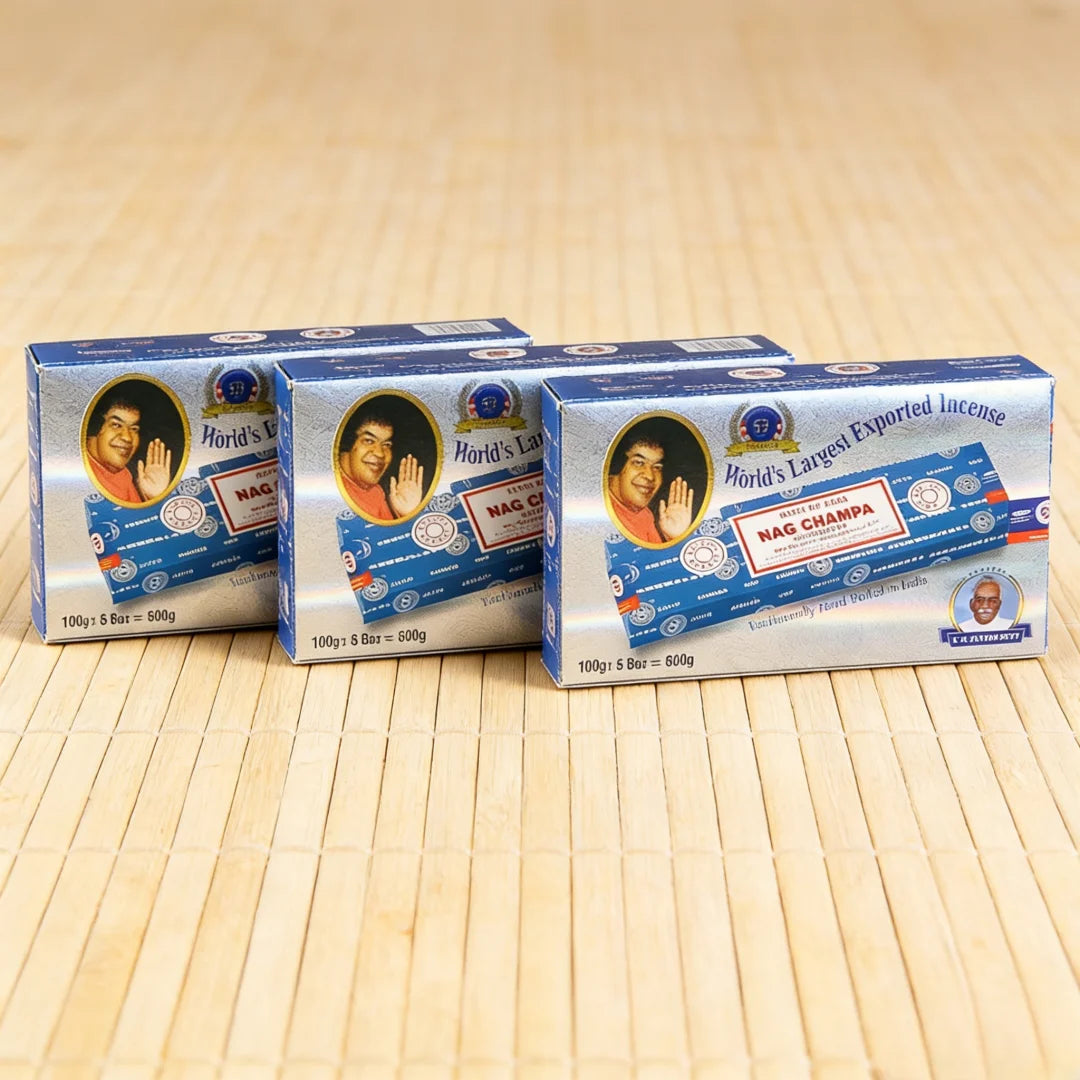 Incense Satya Palo Santo-complete box (12 packs x 15g) Original package Home Fragrance NAGCHAMPA California white sag Incense