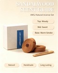 Yu Tan Natural Sandalwood Coil Incense 110g Approx. 40 Sticks Warm Woody Scent for Home Meditation And Yoga