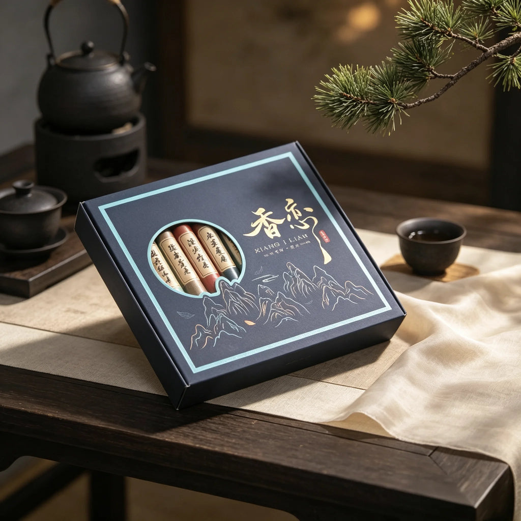 400pcs Ten‑Tube Chinese Ink Painting Incense Gift Box, Sandalwood Agarwood Multi‑Fragrance Aroma Sticks, Home Decor Festival Gif