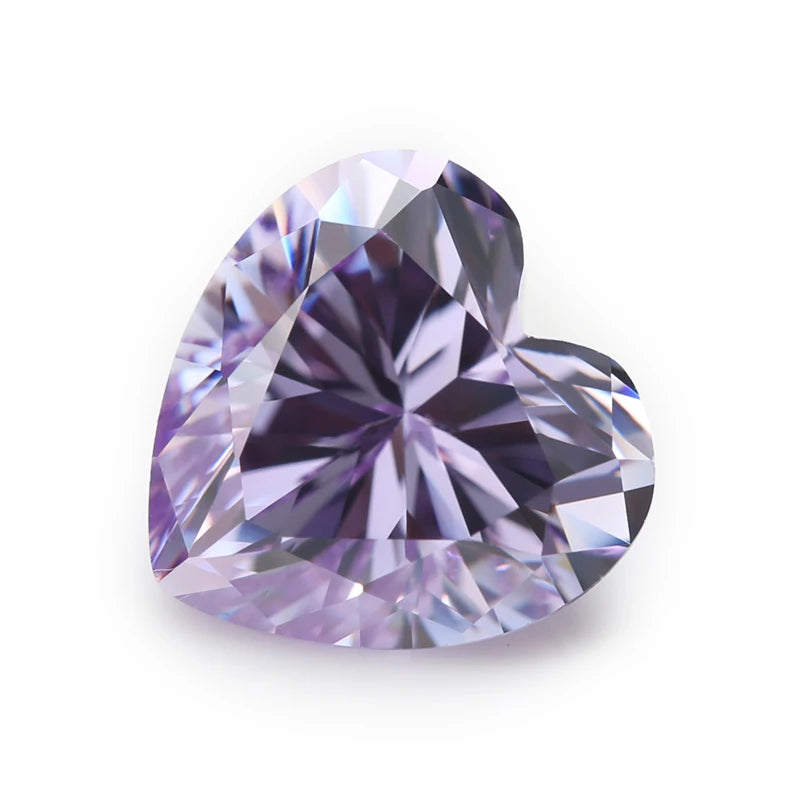 Size 3x3mm~10x10mm Heart Shape Loose Cubic Zirconia Stone 5A Zircon CZ Synthetic Gemstone For Jewelry