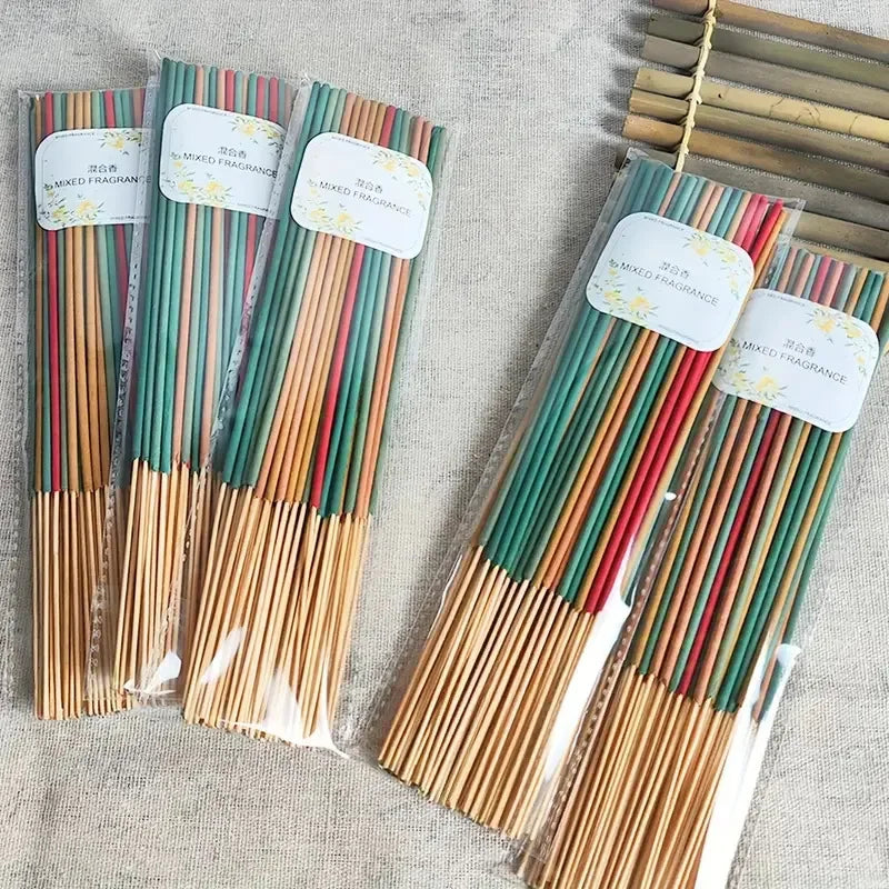 100 Sticks Colorful Mixed Scented Incense Sticks Arabic Incense Burner for Luxury Incense