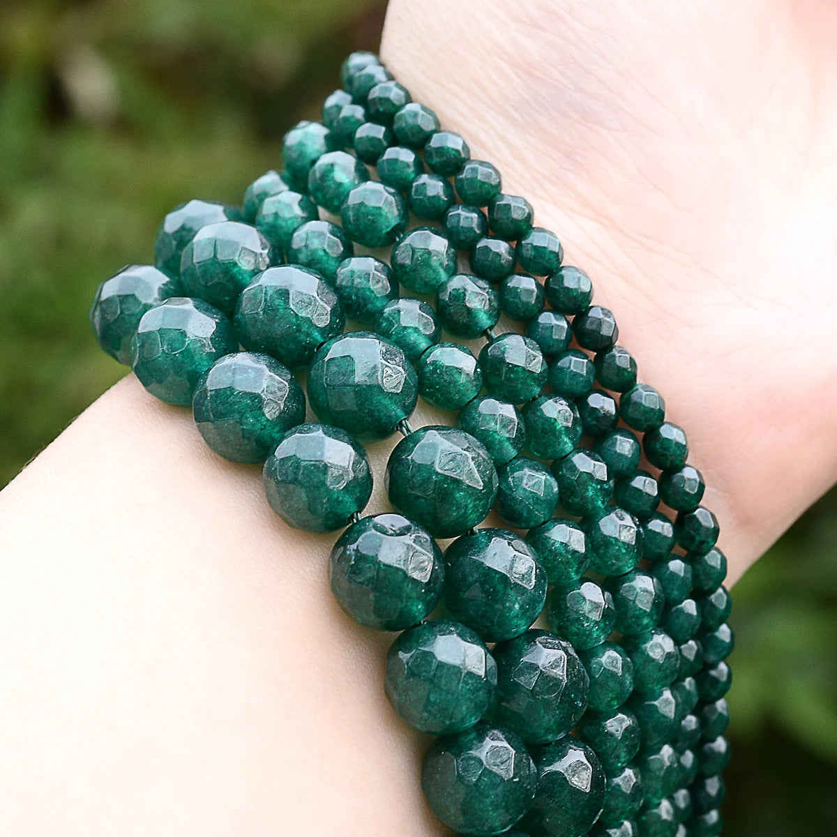 Natural Red Faceted Agates Stone Beads Ruby Chalcedony Onyx Round Loose Spacer Beads for Jewelry Making Diy Bracelet 4-12mm
