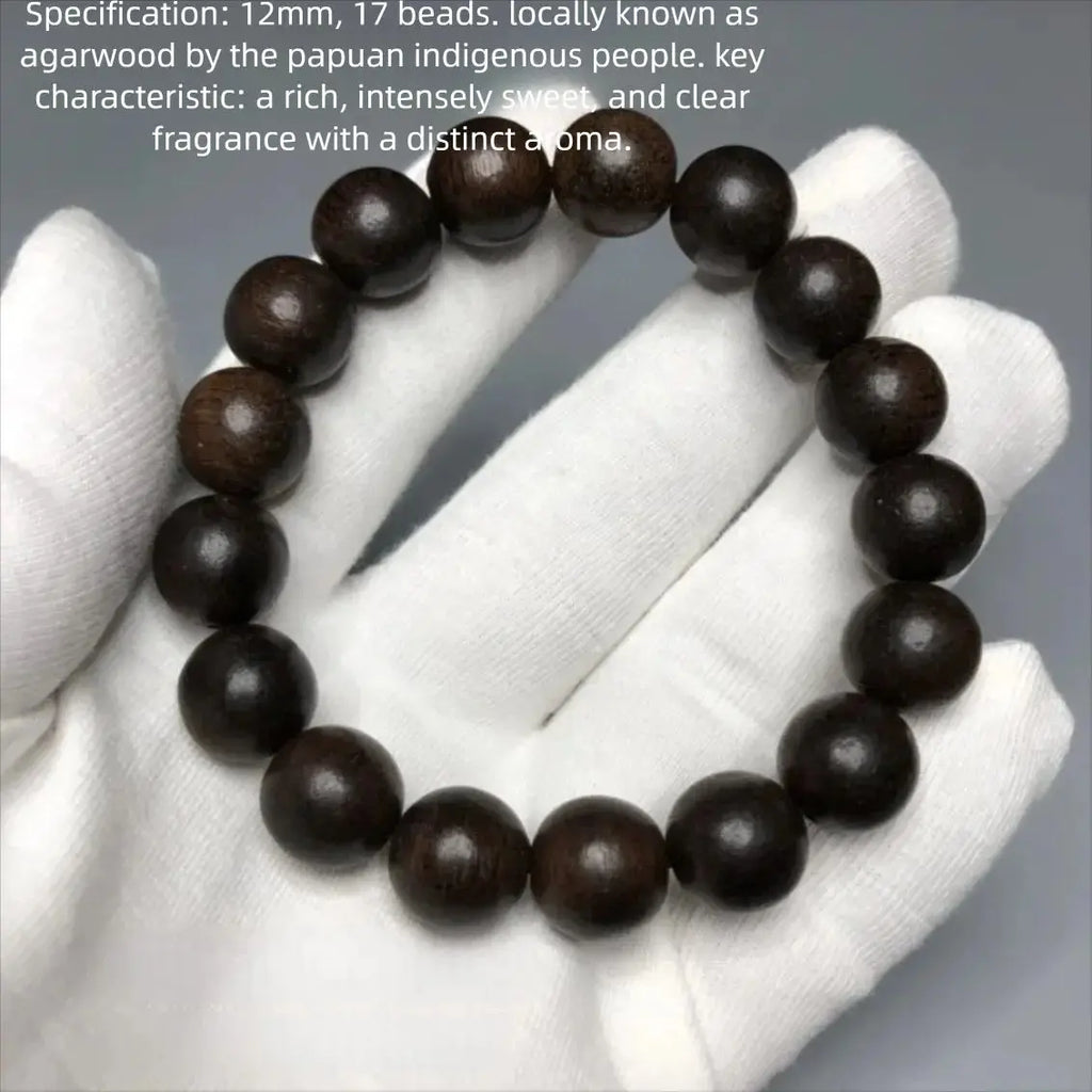 Natural Old MaterialNatural Soft Silk AgarwoodOld Material Soft Silk Agarwood Bracelet  Sinking Grade Sugar Knot Agarwood Prayer