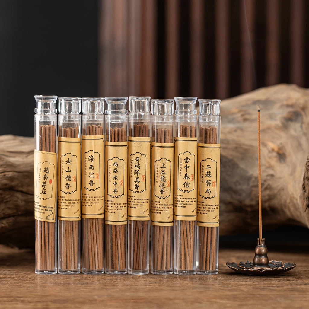 30Pcs Natural Traditional Incense Sticks, 10.5 Short Incense Sticks for Aromatherapy, Old Mountain Sandalwood, Nha Trang Agarwood