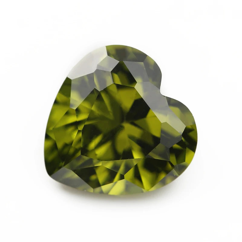 Size 3x3mm-12x12mm AAAAA Heart Cut Multi Various Color Cubic Zirconia Stone Loose CZ Synthetic Gems Beads For Jewelry
