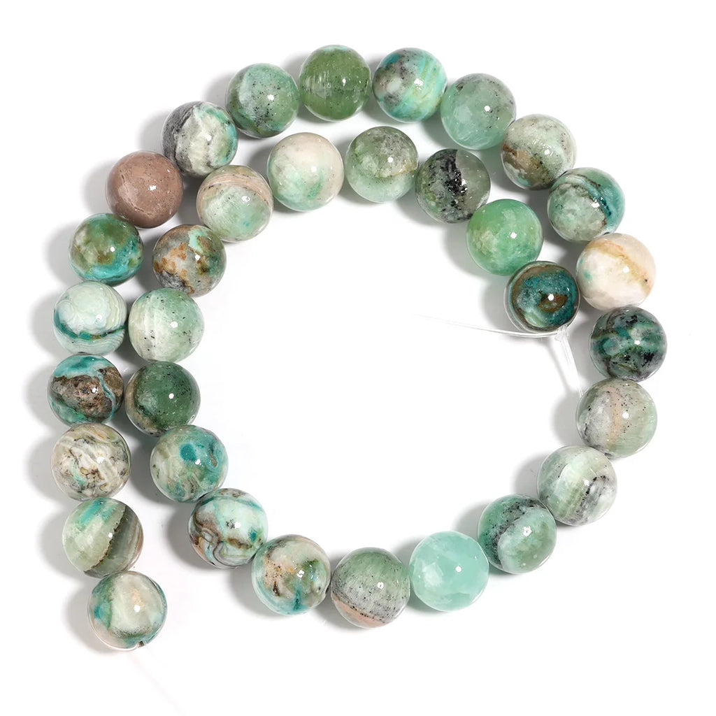 1 Strand 6/8/10/12mm Natural Stone Green Calcite Beads Round Loose Beads For Jewelry Making DIY Bracelets Necklace Accessories