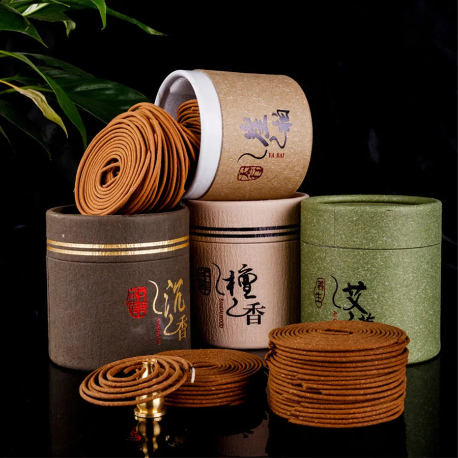 64pcs High-Quality Spiral Incense, Sandalwood, Mugwort, Etc. Suitable for Indoor Rooms, Outdoor Activities, Eliminating Odors