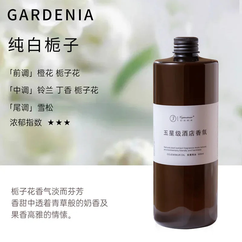 500ML Rose Scented Diffuser Refill Oil Long Lasting Fragrance for Indoor Home Bedroom Hotel Room Air Freshener
