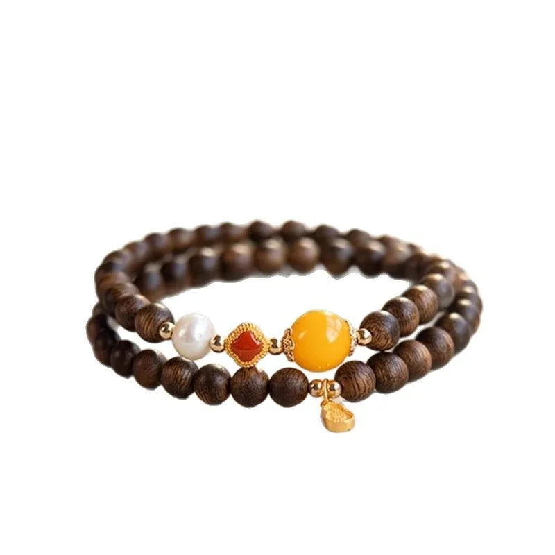 Premium Agarwood Double Strand Bracelet for Women