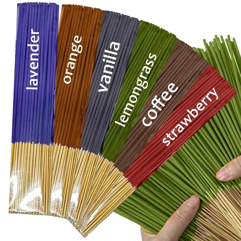 6 sets of approximately 126 high-quality aroma diffuser sticks - including lemongrass, lavender, vanilla, orange, strawberry, and coffee, suitable for purification, yoga meditation, and home use - a perfect gift with long-lasting fragrance