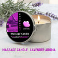 Massage Oil Candle Lavender 2oz Aromatherapy Candles with Soy Wax Moisturizing - Christmas Home Decoration Candle Holders Gift