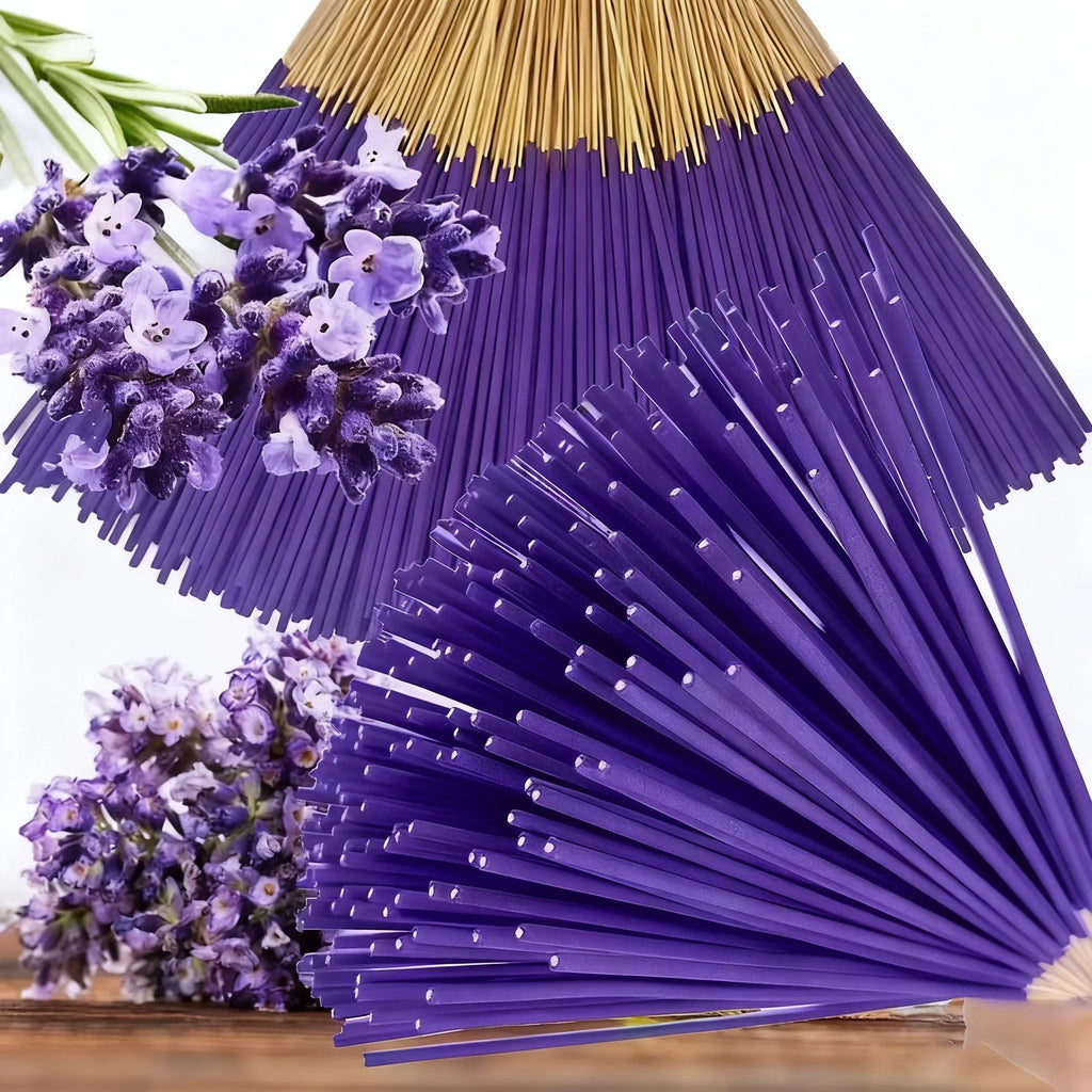 Lavender Scented Stick Set, Available in Packs of 20/50/100/200/400, Length 8.66inch , Home and Office Air Freshener, Relaxing Aromatherapy Gift for Christmas and Holidays