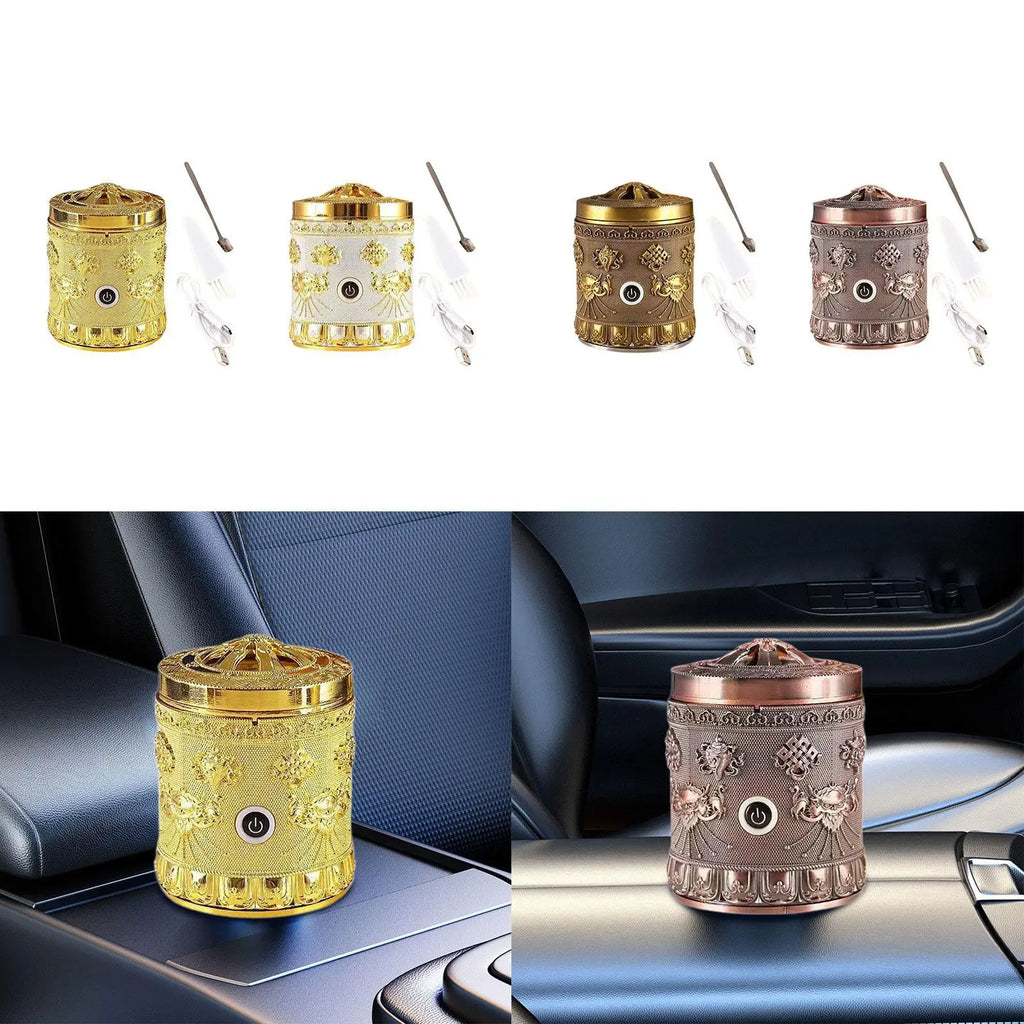 Vertical Alloy Incese Burner Indoor Aromatherapy Gift Auto Shut Off Metal Craft Home Decoration for Bedroom Yoga Tabletop