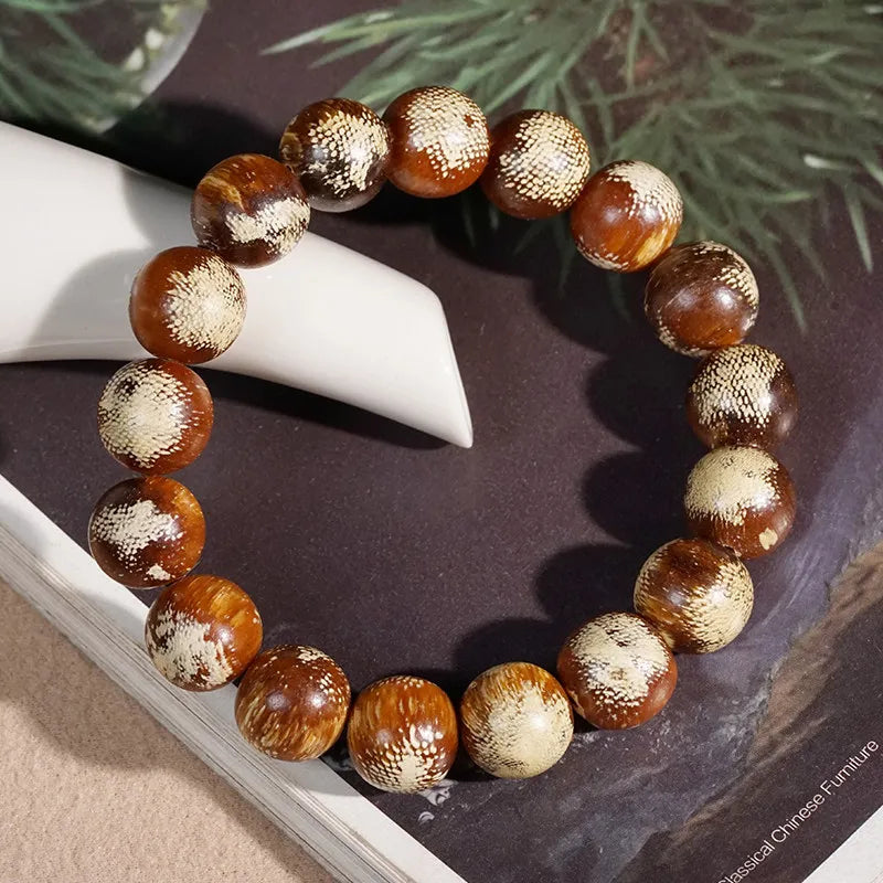 Vietnam Nha Trang Agarwood, Jadeite & Amber Buddhist Prayer Bead Bracelets - Unisex Jewelry Gifts