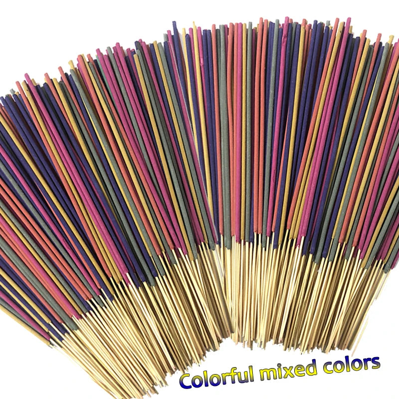 Multi-color and multi-scented incense sticks - Sage~Lavender~Rose~Lemongrass~Rose~Strawberry~Banana and Jasmine various scents | Long-lasting home air purifying fragrance | Christmas gift