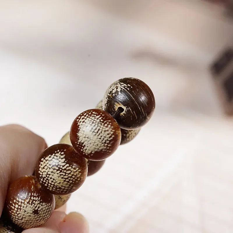 Vietnam Nha Trang Agarwood, Jadeite & Amber Buddhist Prayer Bead Bracelets - Unisex Jewelry Gifts