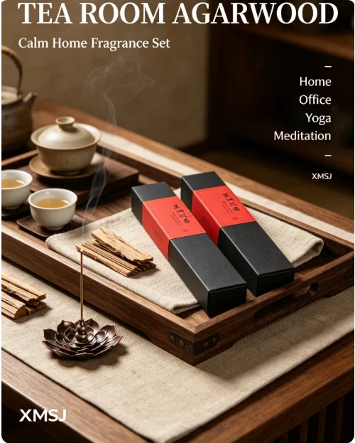 Hot Trending Singapore Agarwood Incense, XMSJ Natural Wood Sticks, 20g About 95 Sticks, Woody Scent for Home Meditation Yoga
