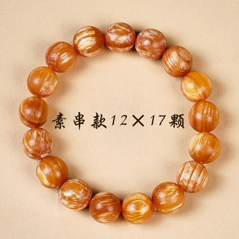 Amber Wood Beads Bracelet 20mm Ethnic Style