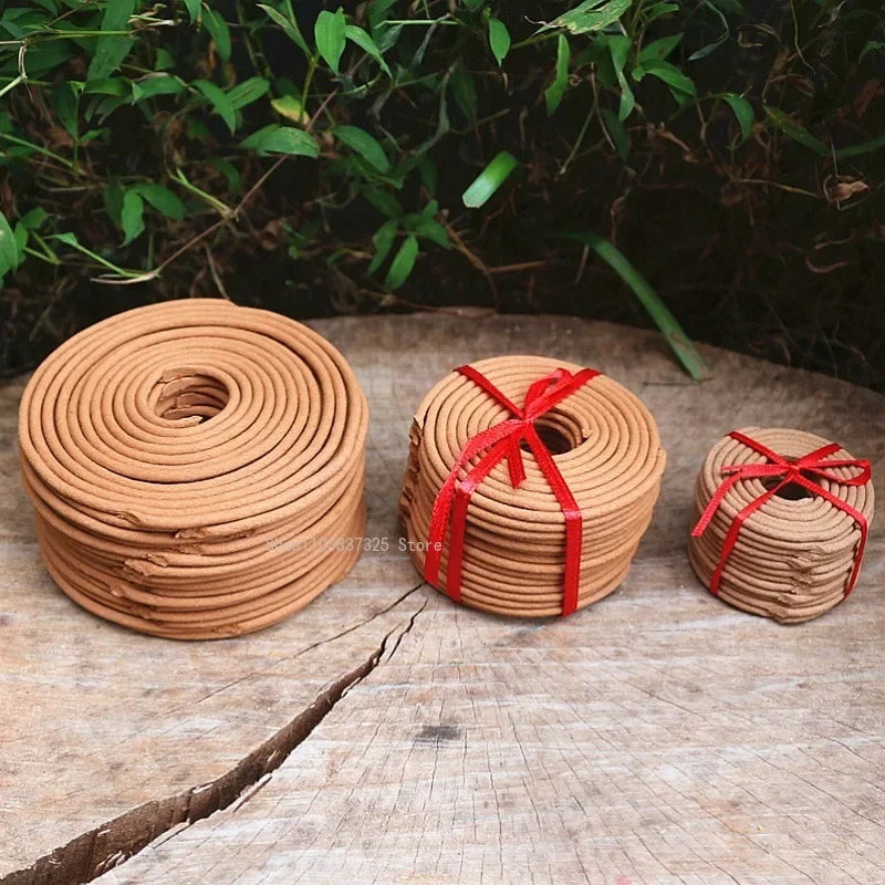 1/2/4 Hours Laosan Sandalwood Incense Coil Household Indoor/Office/Worship Buddha/Meditation/Soothing/Odor Removal Aromatherapy