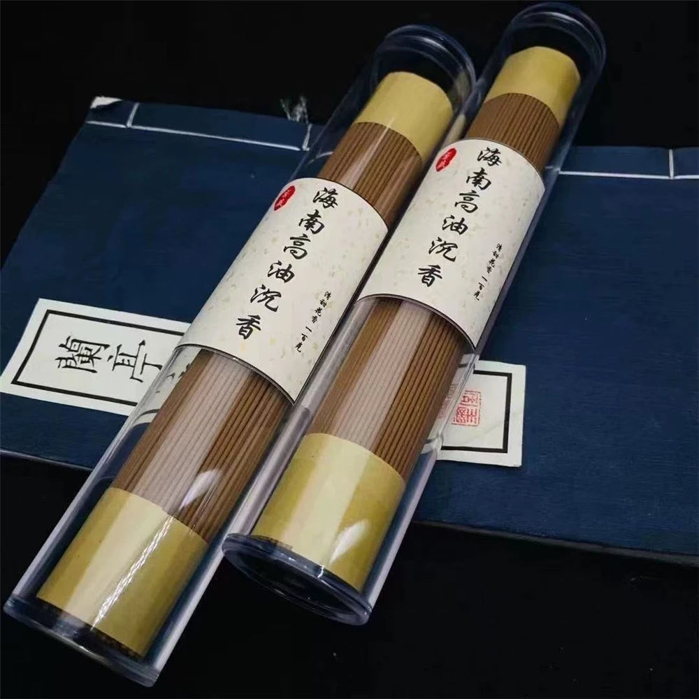 Hainan High Oil Agarwood Incense Sticks,Natural Hainan Agarwood Raw Material,Incense for Home & Meditation,Oud Incense Sticks
