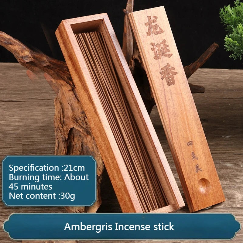 21cm Natural Incense Stick Wooden Box/Old Mountain Sandalwood Ambergris Nha Trang Agarwood Indoor Air Purification Joss Stick