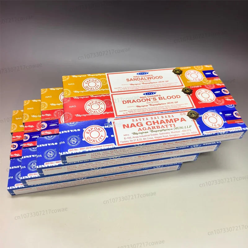 12Boxes Incense Complete Boxes Satya Nag Champa Original, California White Sag Sandal Wood NagChampa Money Lavender Natural