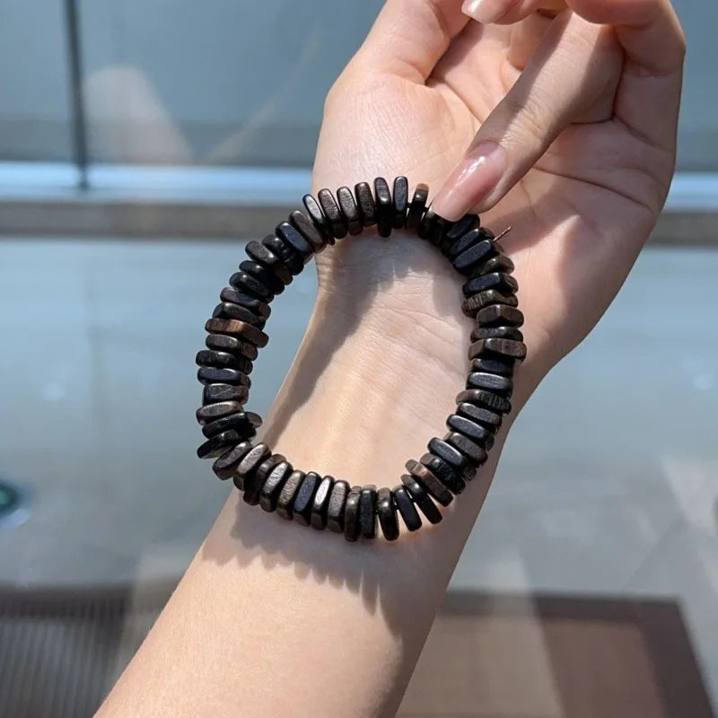 Agarwood Bracelet Bracelet, Natural Old Material Tablet Beads, Tablet Beads with Fragrance Wenwan