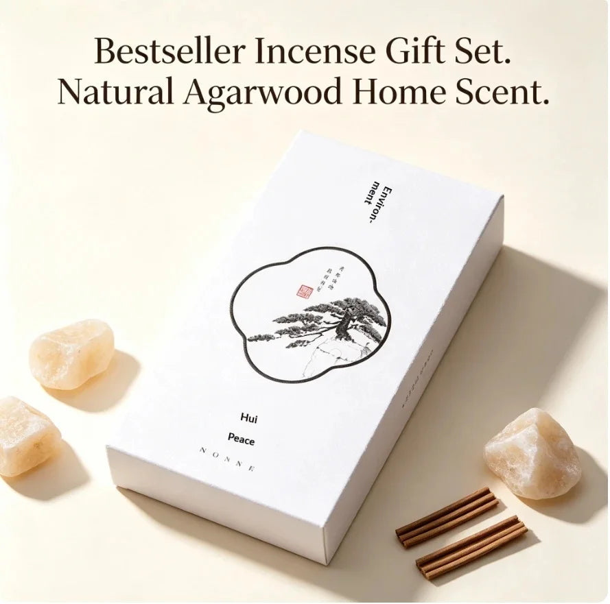 Hot Selling 2x20g Incense Gift Set HuiAn and Love Series Natural Agarwood Stick Incense.  incense cones palo santo jasmine