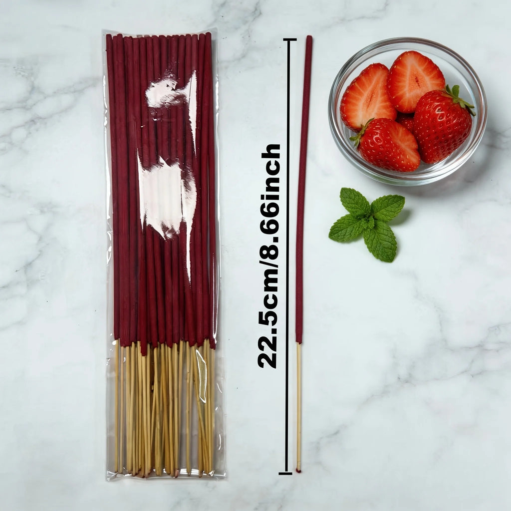 Premium Strawberry Sticks 23/53/123/177, 22.5cm - Natural Air Purifiers, Ideal for Relaxation, Meditation, and Home Decor - Perfect Gifts for Halloween, Christmas, Easter, Thanksgiving, and Any Occasion