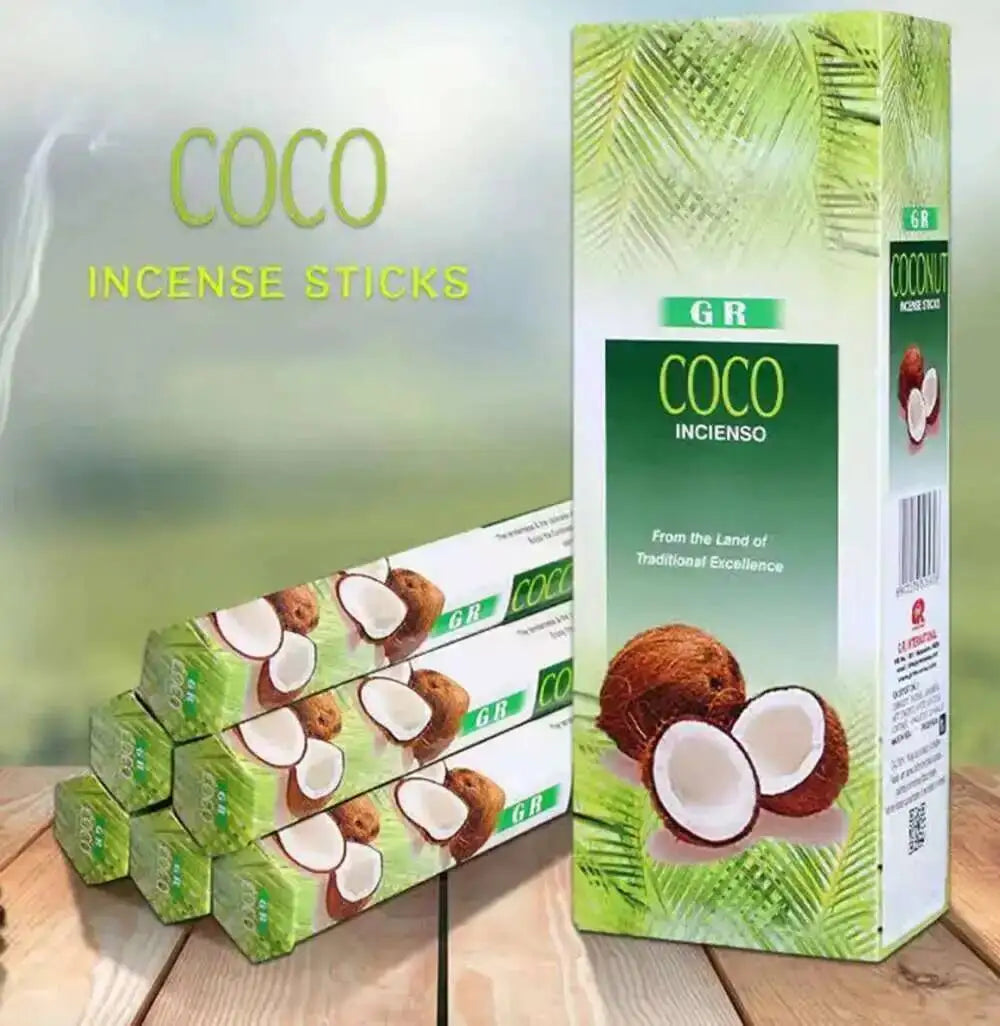 Artracyse 20 Sticks India Coconut Incense Sandalwood Household Bedroom Toilet Agarwood Tibetan Line Aromatherapy