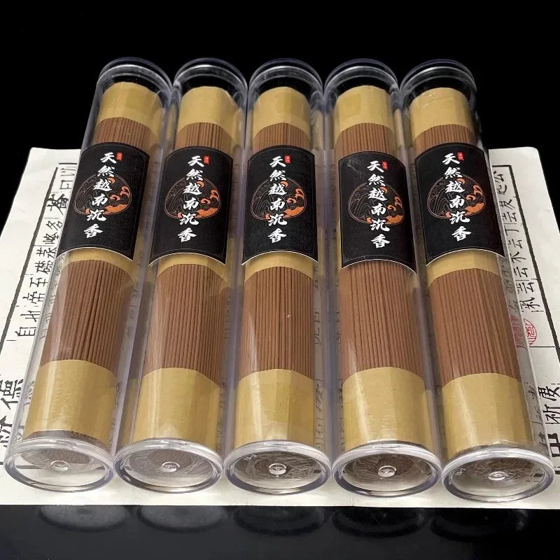 6-Star Natural Vietnam Nha Trang Agarwood Incense Stick Household Indoor Aromatherapy Meditation Purification Lasting Fragrance