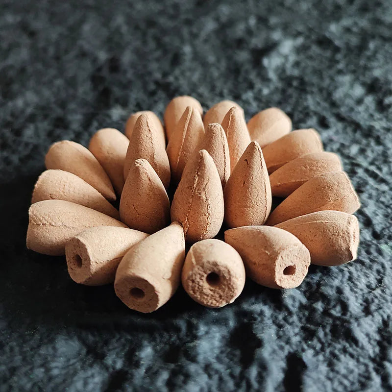 Natural Cone Incense for Backflow Burner - Rose Waterfall Scent
