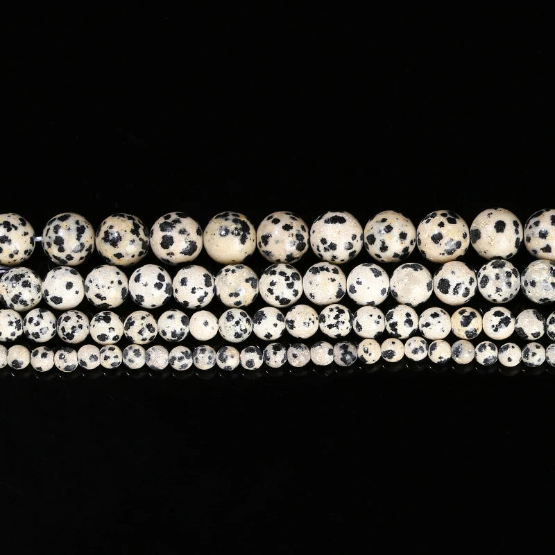 4 6 8 10mm Natural Dalmatian Jasper Beads Round Loose Spacer Bead For Jewelry Making Diy Necklace Bracelet Accessory Findings