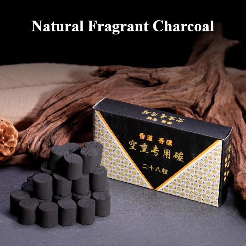 28 Pieces/box Entry-level Natural Incense Charcoal Fire Insulation Air Incense Charcoal Ball Home Interior Fresh Deodorization