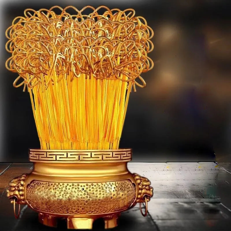 100/200/500 Sticks/lot Natural Golden Roll Money Incense Sticks 32cm Smokeless Worship God Bamboo Joss Stick Incense