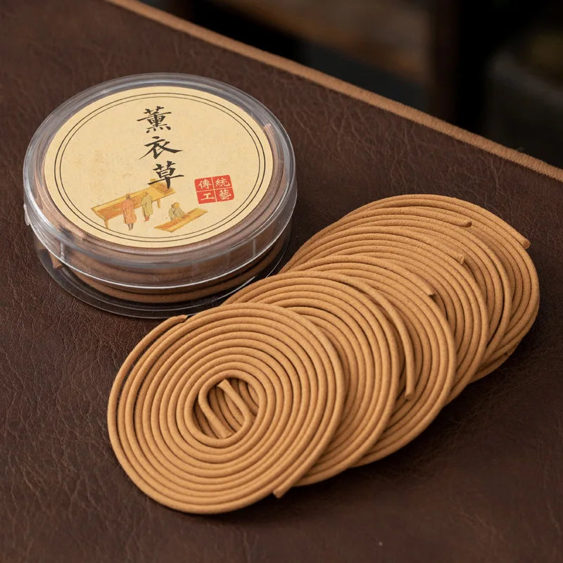 20pcs/box Lavender Jasmine Coil Incense Sandalwood Rose Rolled Incense Aromatherapy Yoga Meditation Home Fragrance Decoration